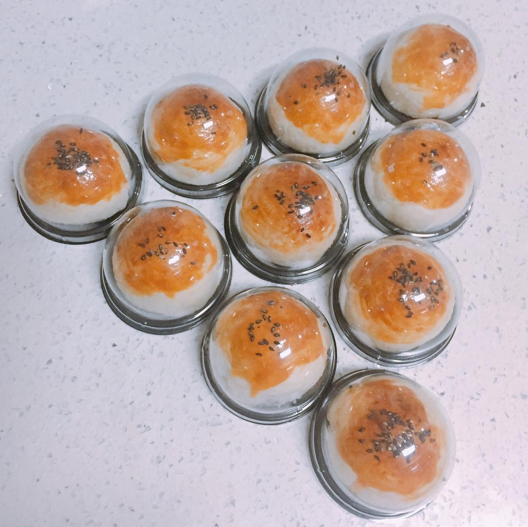 蛋黄酥~紫薯、抹茶、原味~花好月圆，中秋快乐~内附一次做六色蛋黄酥方法~
