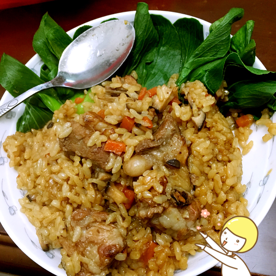 喷香排骨焖饭（爆好吃）