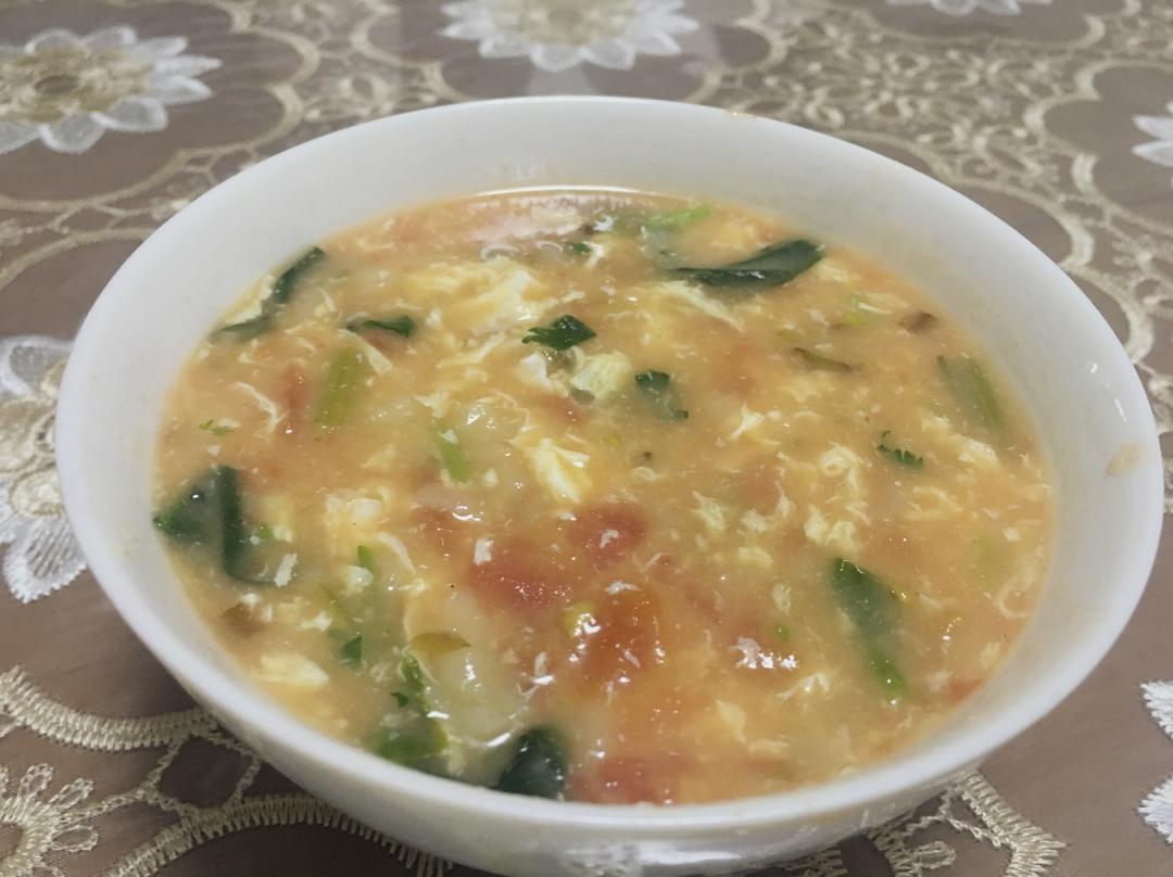 西红柿鸡蛋疙瘩汤