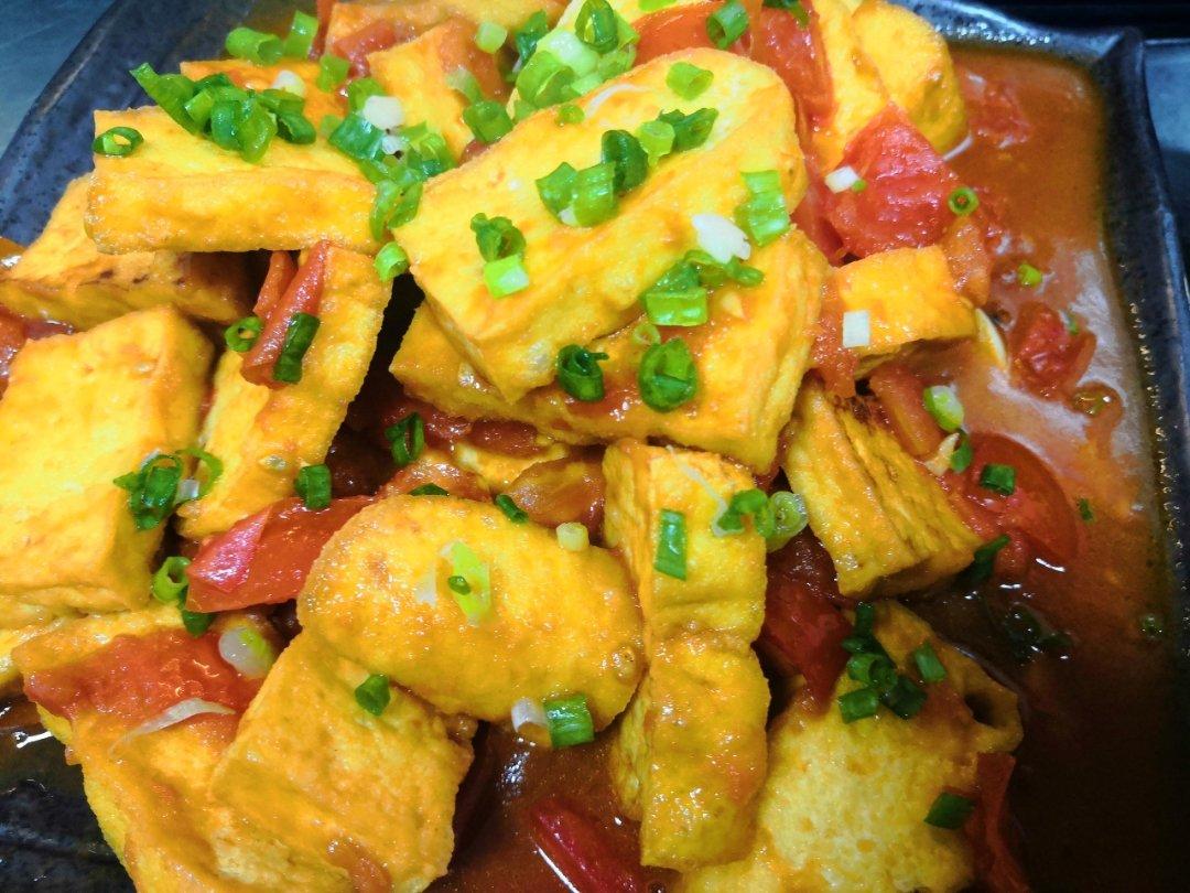 番茄烧老豆腐( Stewed Bean Curd with Tomato)