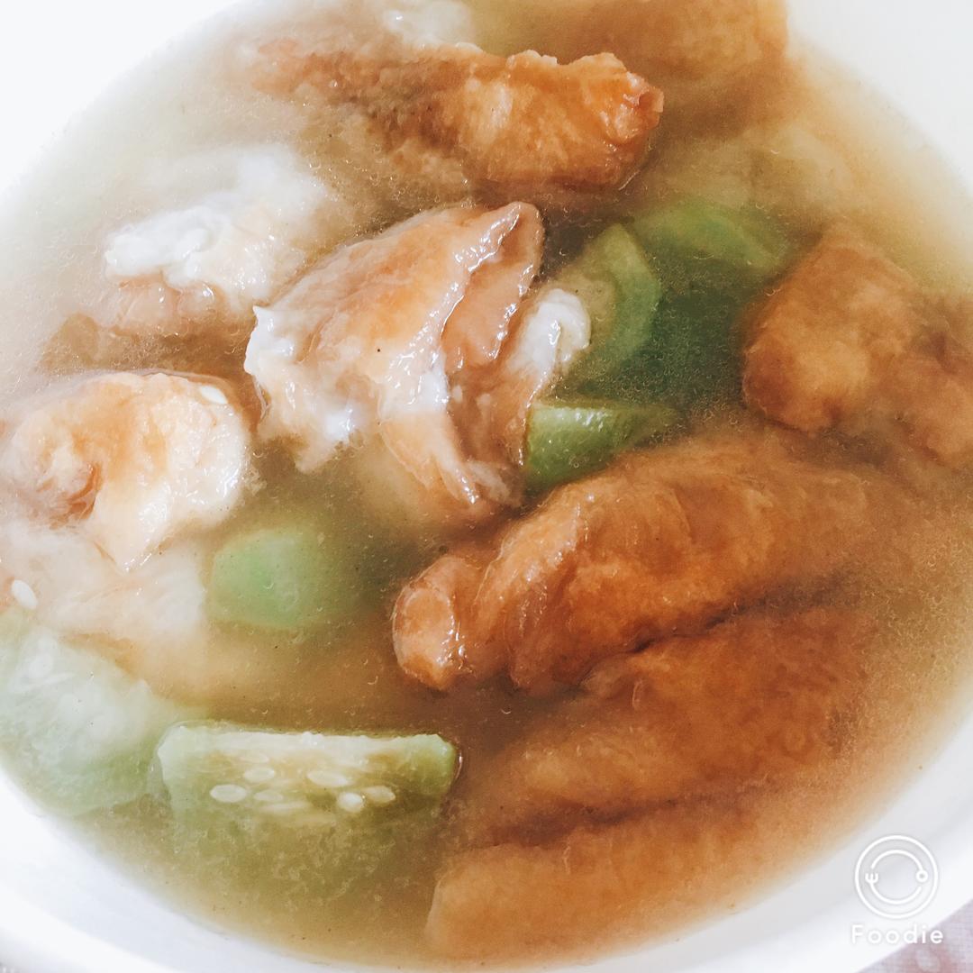 丝瓜油条汤的做法