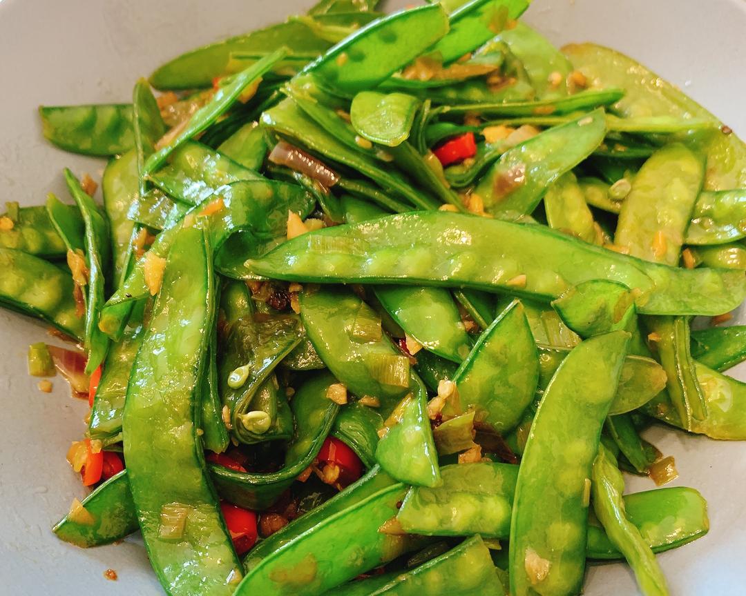 香辣荷兰豆的做法