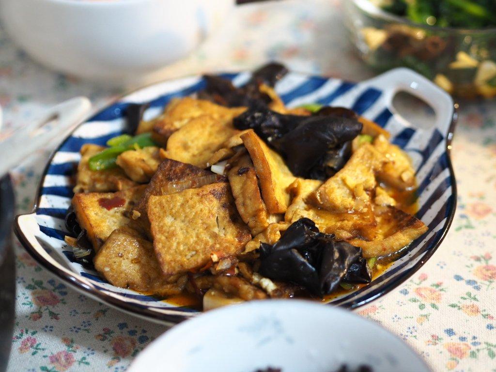 焖煎豆腐