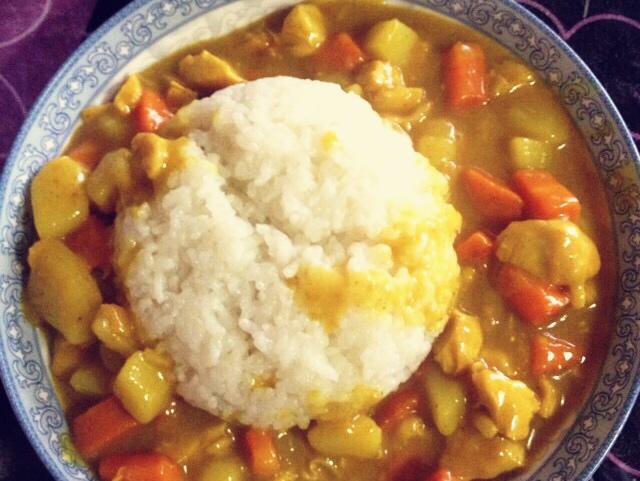 鸡肉咖喱饭的做法