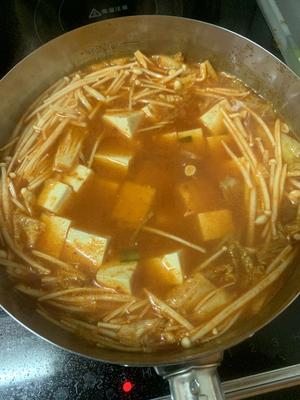 韩式辣白菜豆腐汤（巨好喝开胃）的做法 步骤4