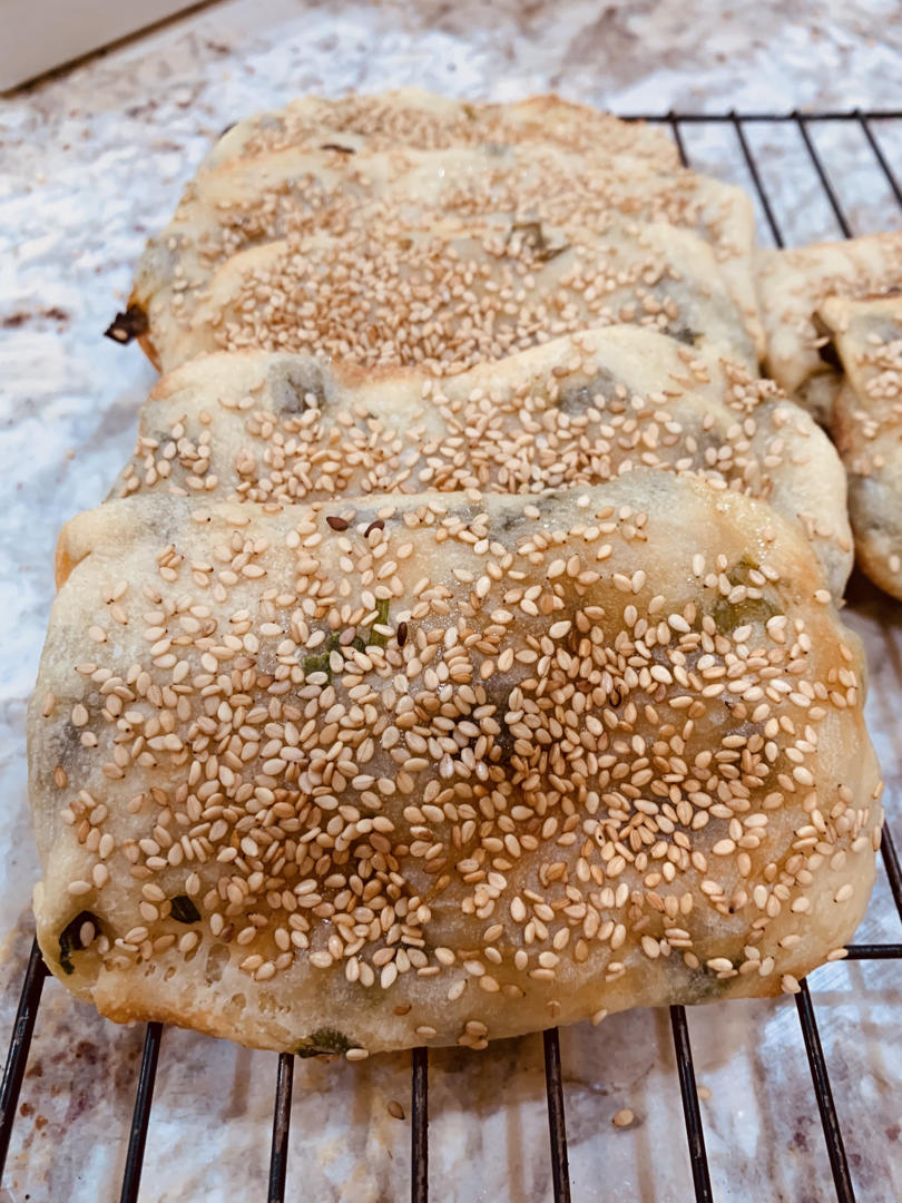 椒盐香葱烧饼
