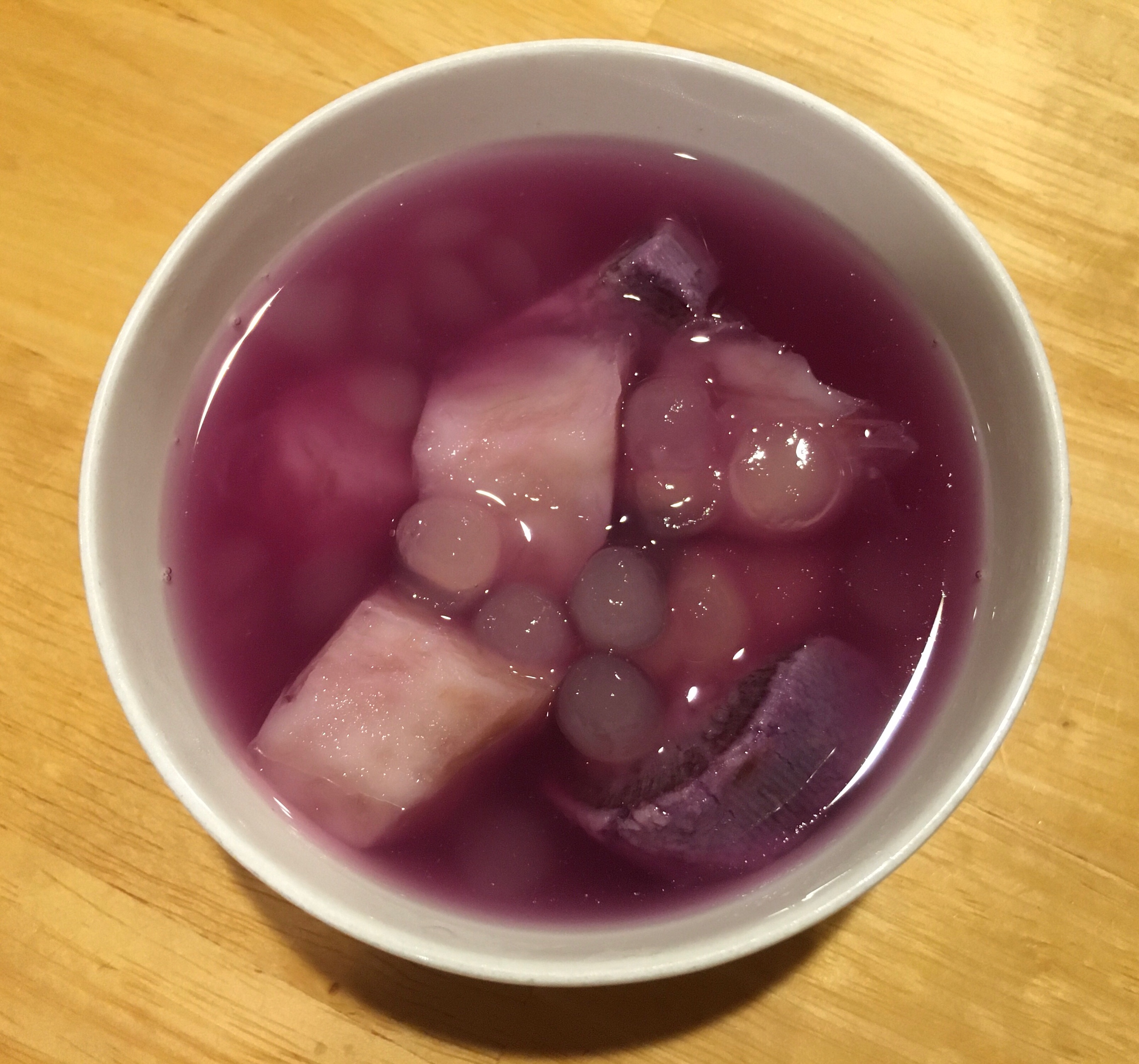 紫薯芋头糖水、西米露的做法