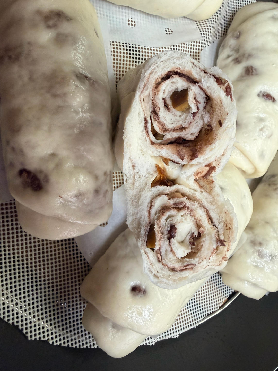 自制老北京宫门口红豆卷馒头