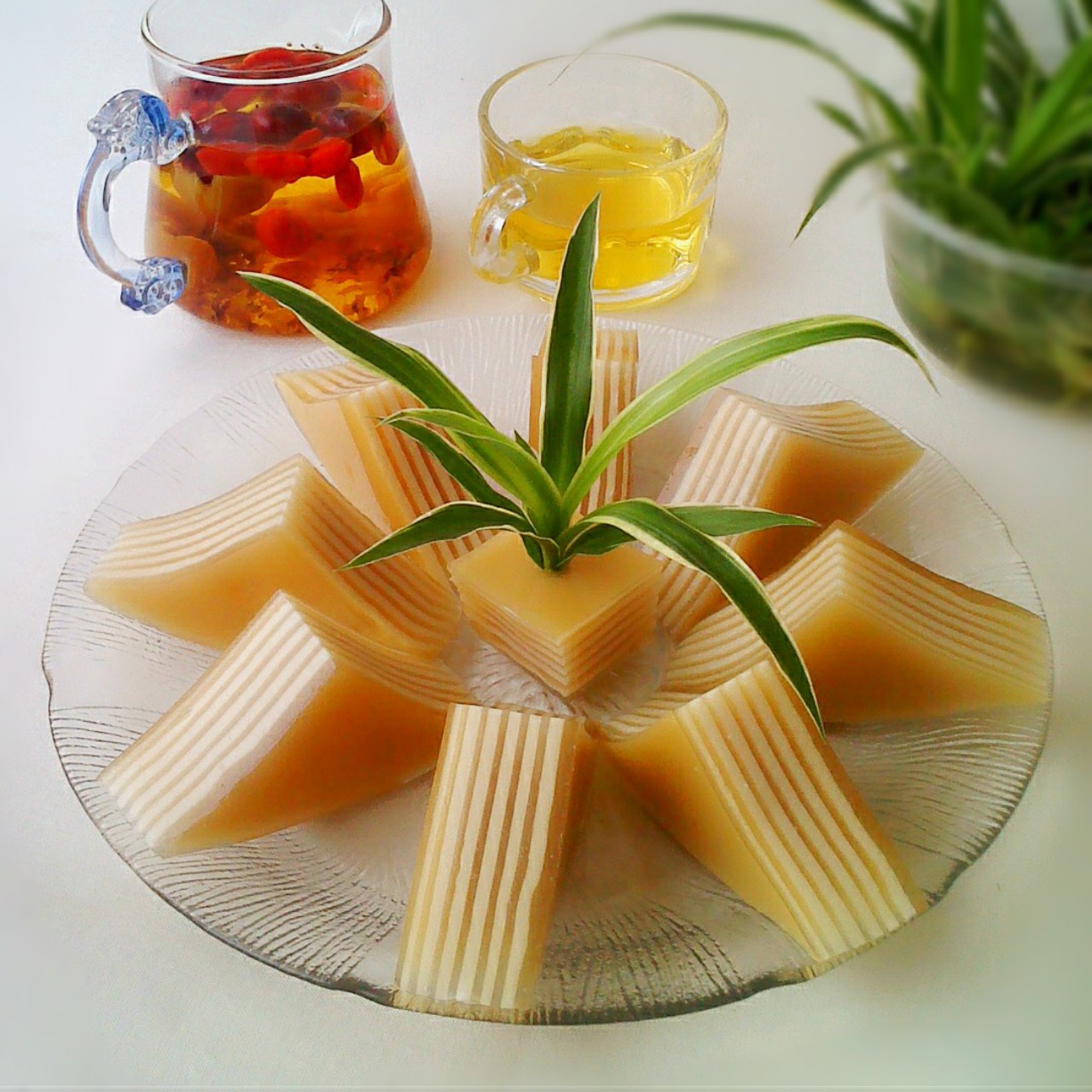 芯程-121做的南瓜(紫薯)椰汁马蹄糕