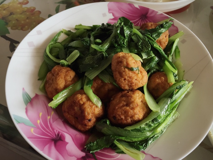 软绵绵的鸡肉豆腐丸（无油）