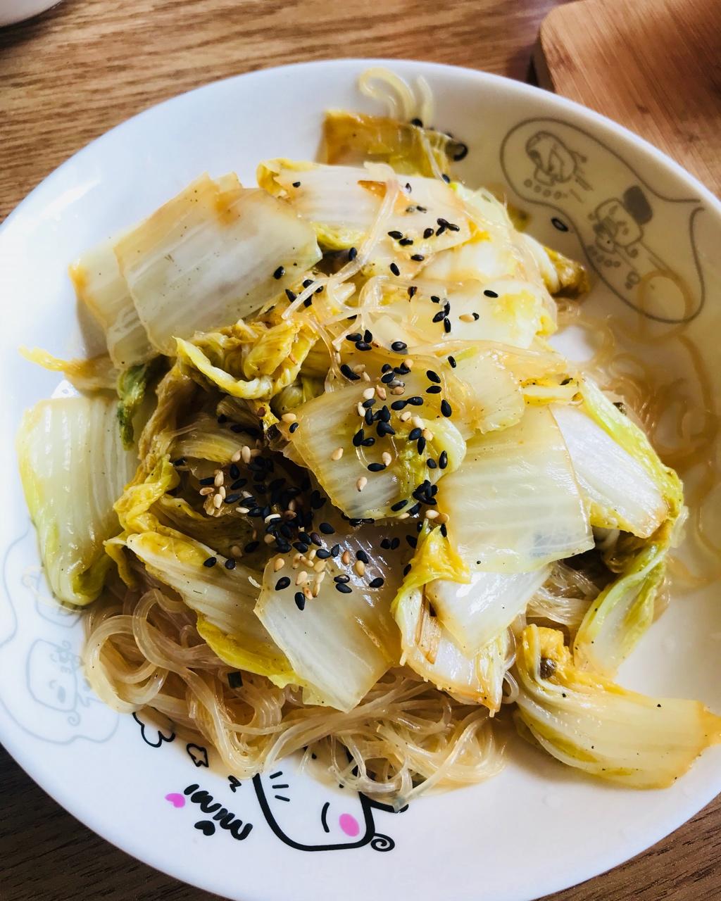 娃娃菜炒粉丝