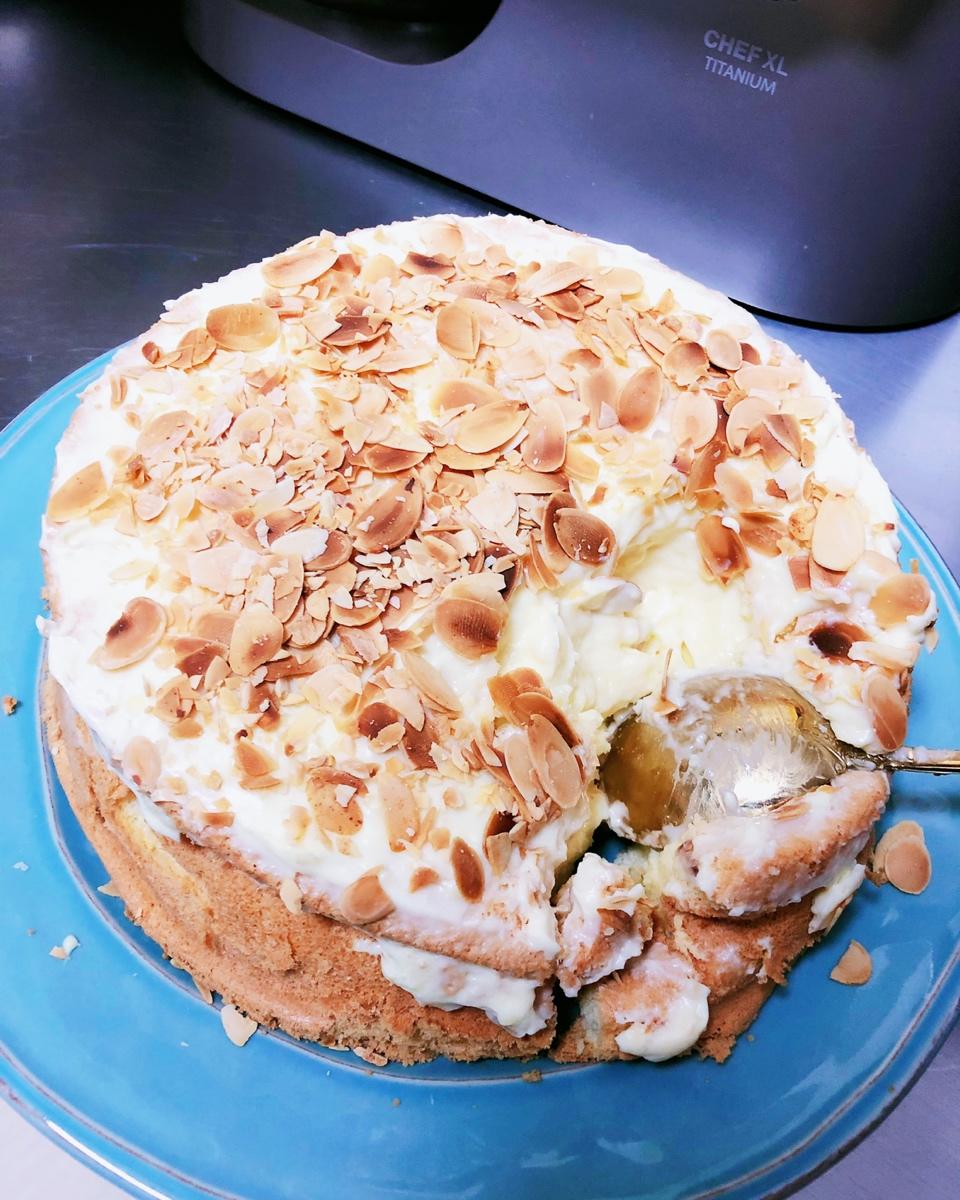 爆浆海盐奶盖蛋糕(加高戚风蛋糕）