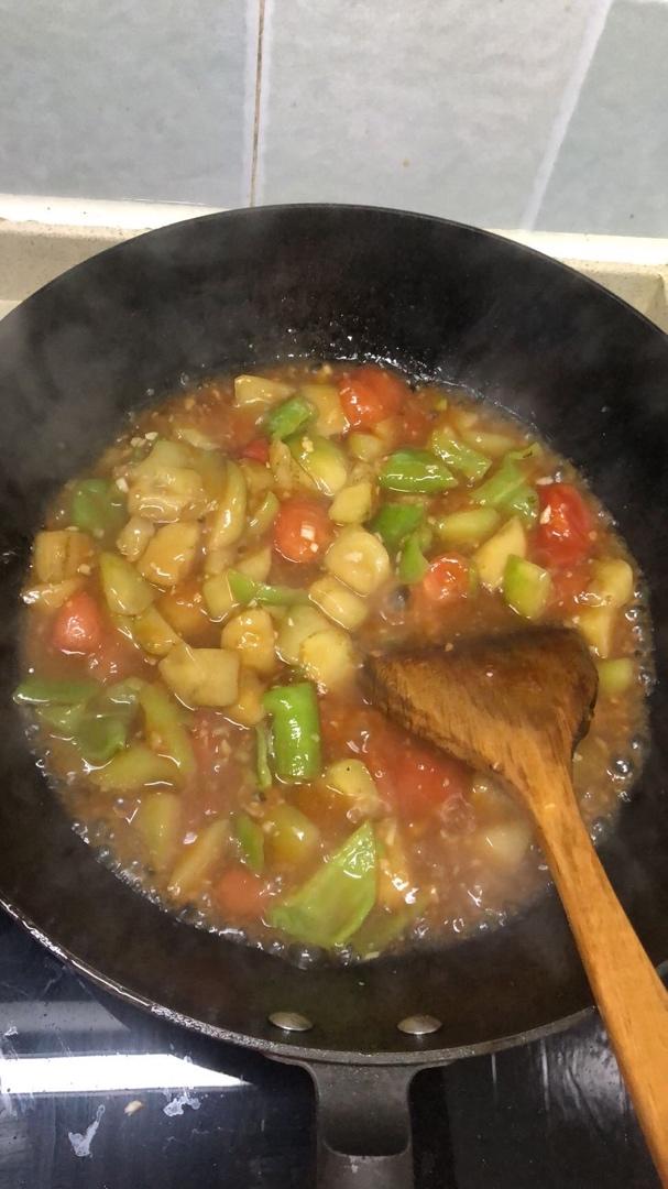 〈烧茄子〉，西红柿版。欣小厨 😉