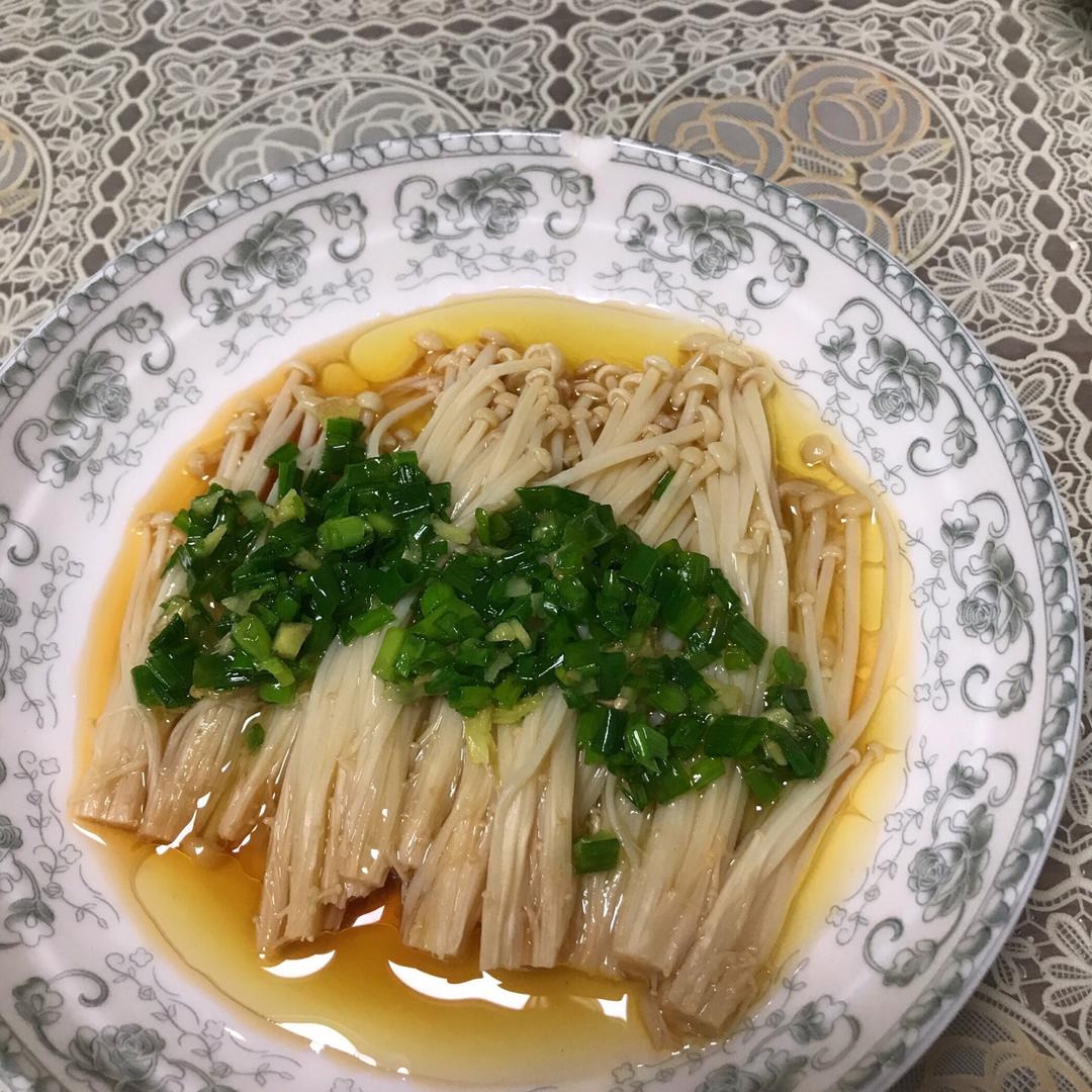 葱油蒸金针菇