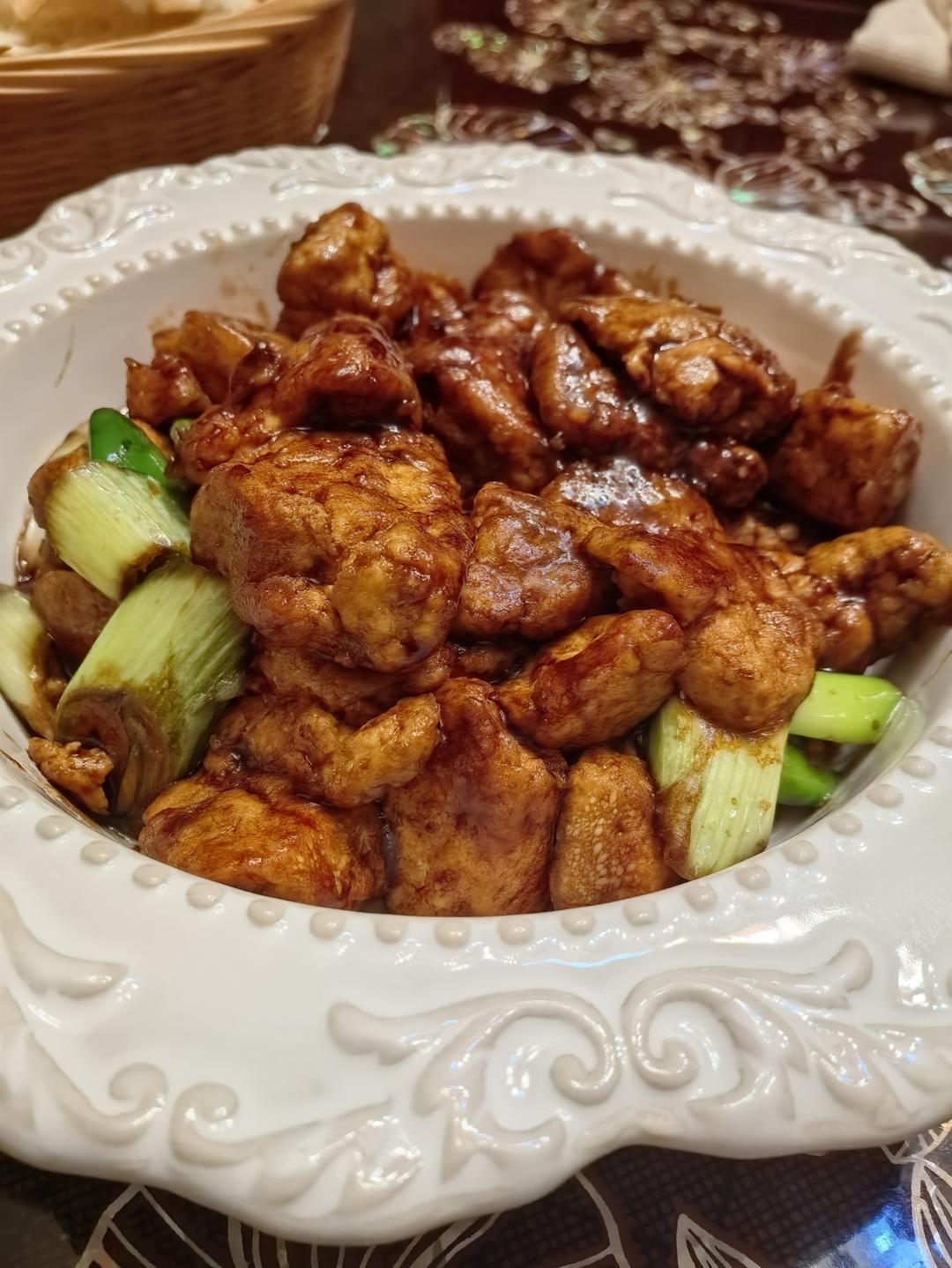 葱烧豆腐