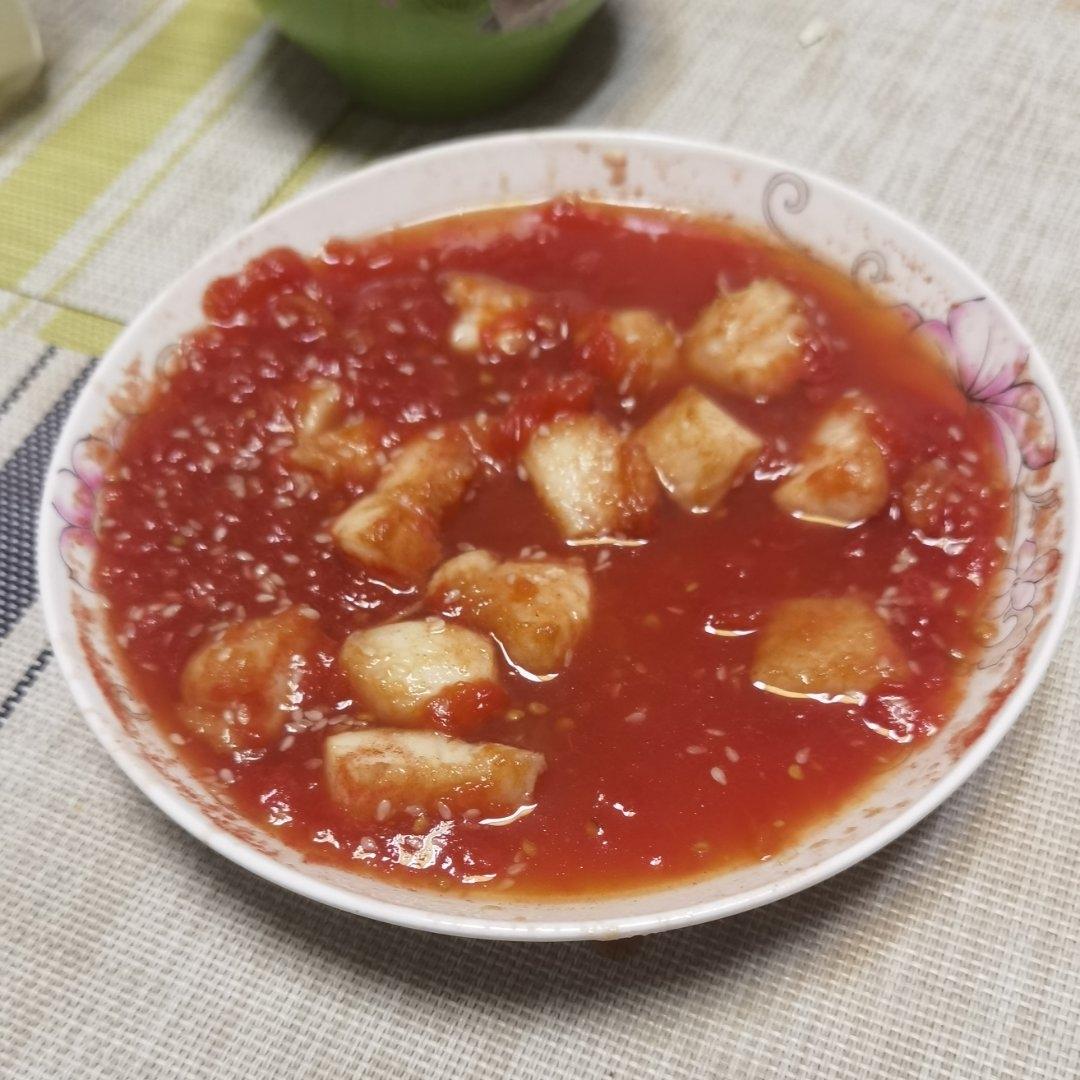 番茄鱼巴沙鱼（也可以用番茄龙利鱼），番茄酱汁超浓郁，营养又下饭！