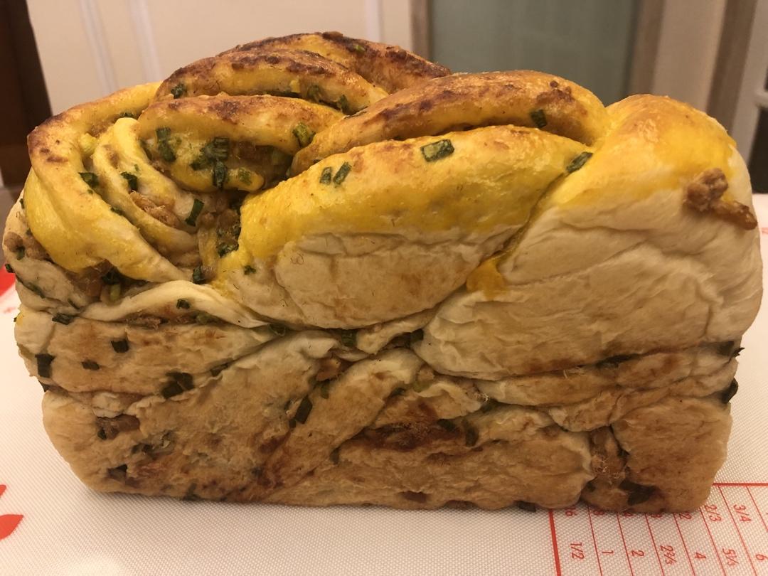 香葱肉松手撕吐司