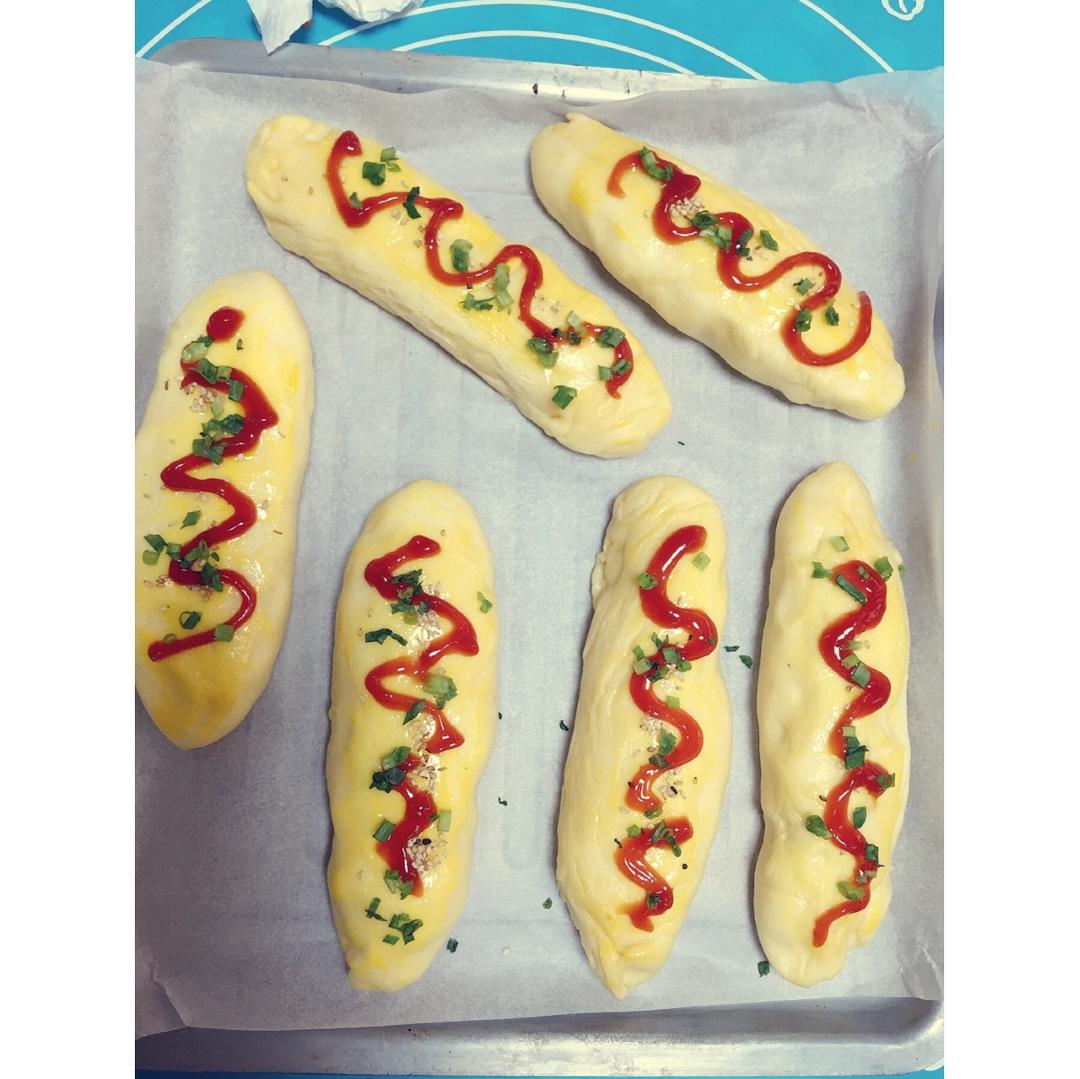 火腿肠早餐面包（一次发酵法）