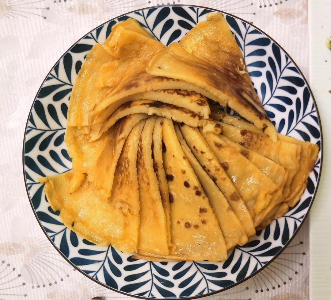 面粉鸡蛋薄饼 葱油甜面饼