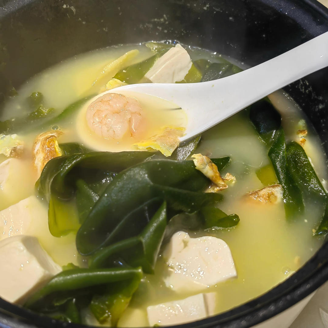 减脂海带苗豆腐汤