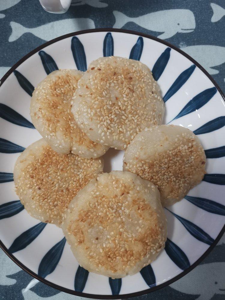 香酥软糯的芝麻糯米饼，真香！