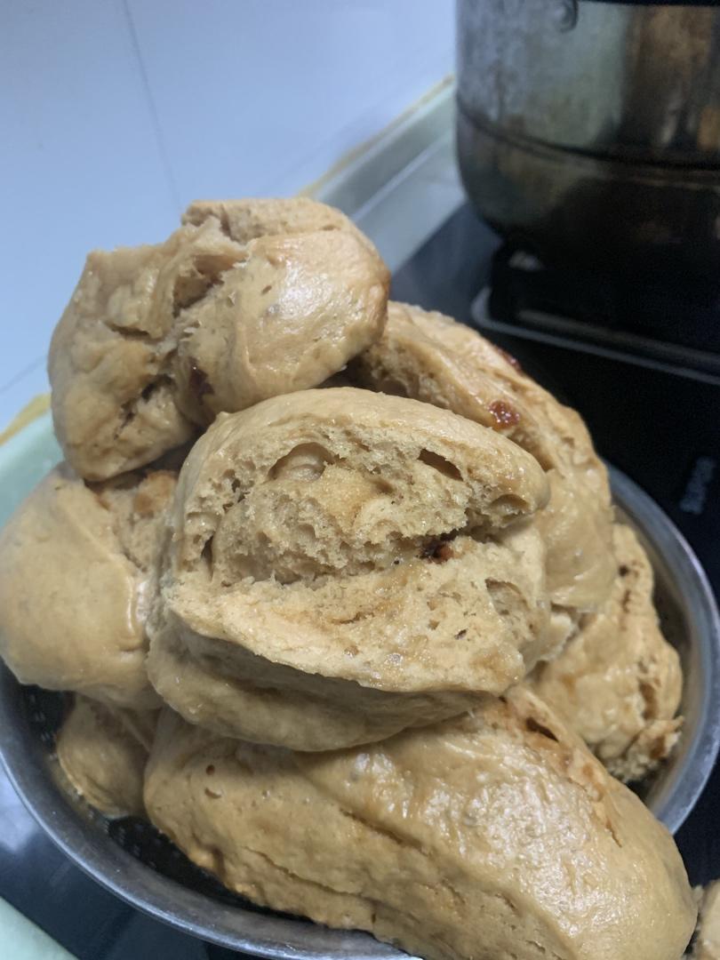 新手也能爆开花的老面红糖大枣开花馒头（泡打粉版or无泡打粉版）