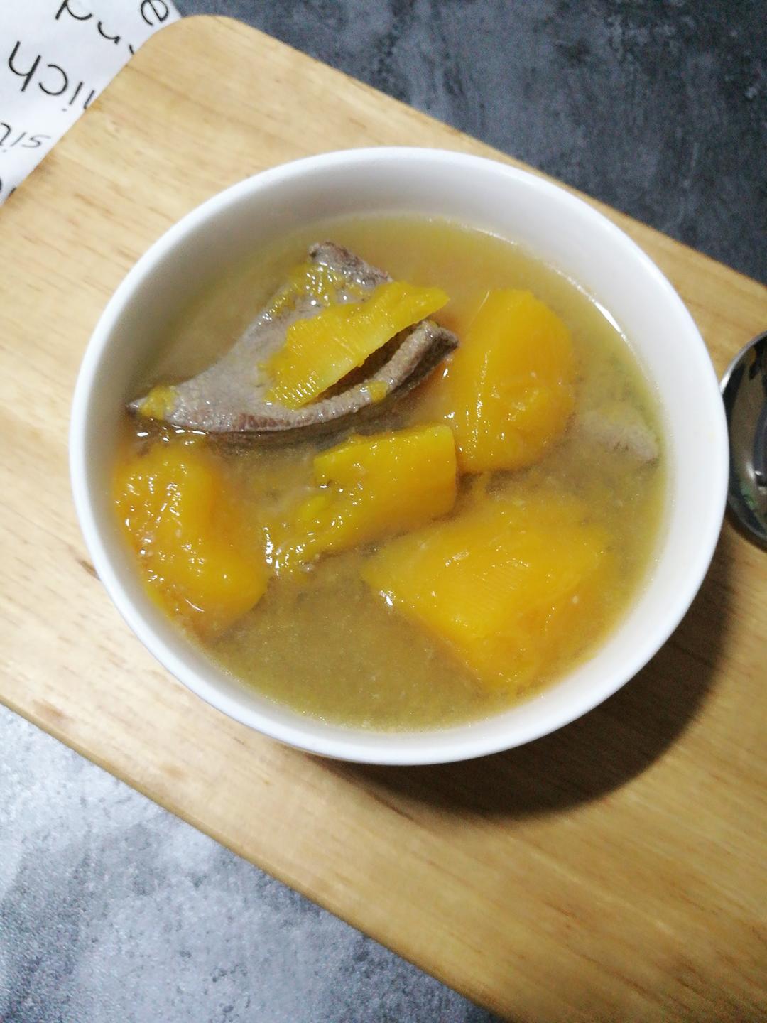 南瓜滚猪肝汤---二十四节气之春分