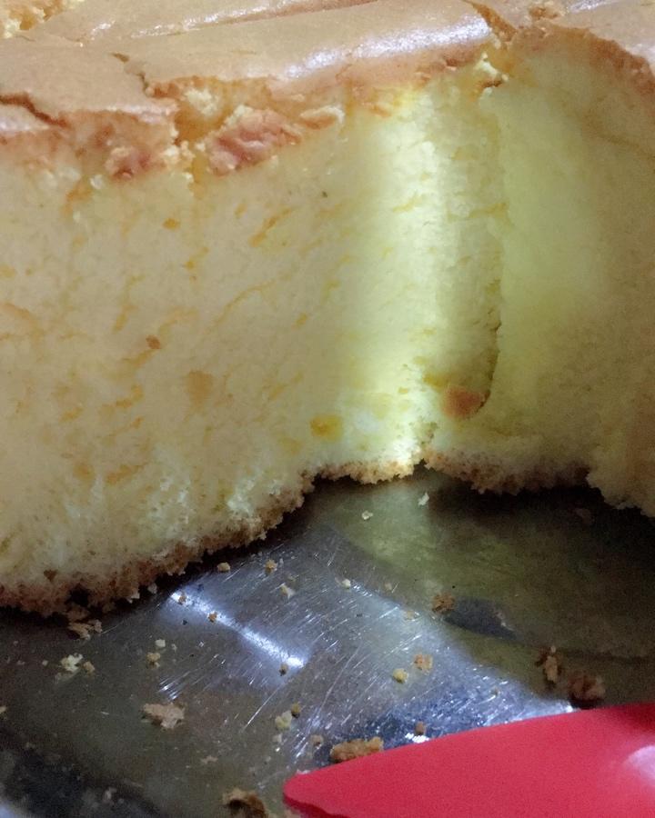 十寸后蛋法的戚风蛋糕