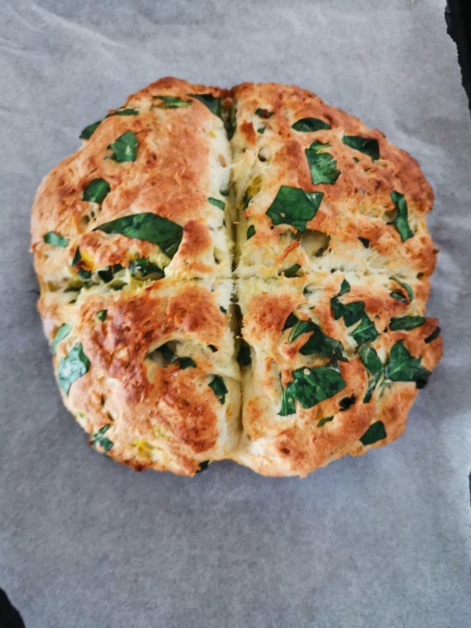 菠菜南瓜奶酪丹波面包丨健康·烘焙