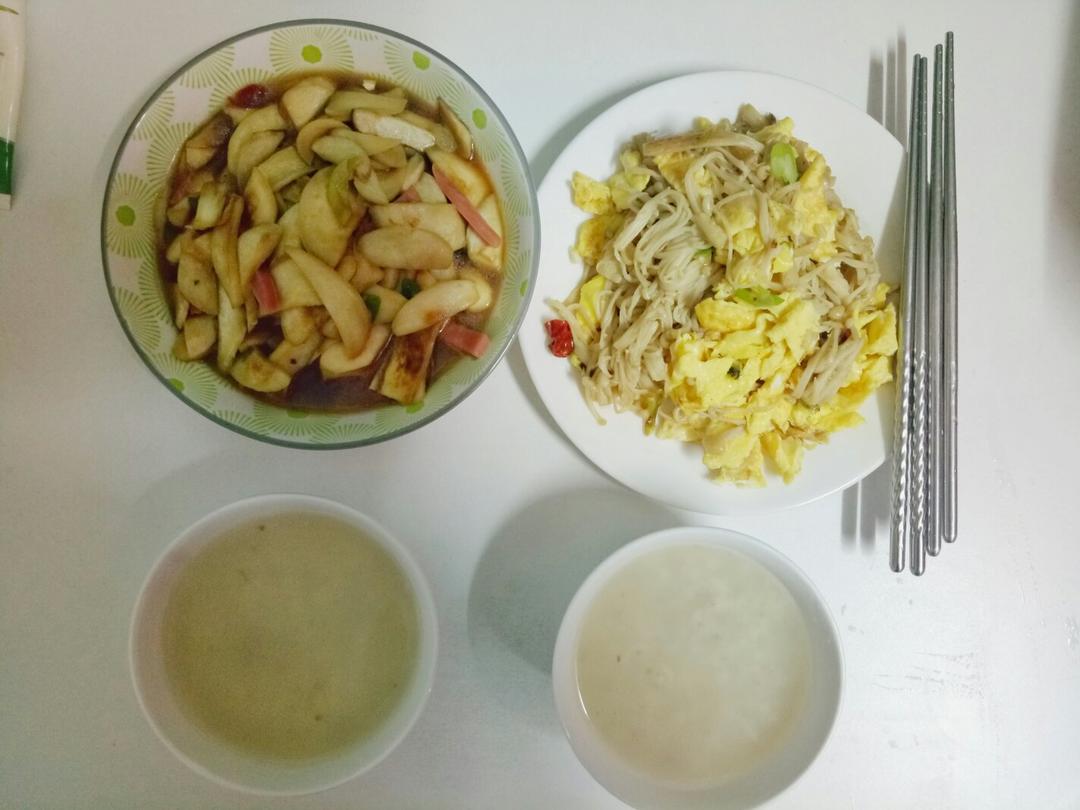 金针菇炒鸡蛋