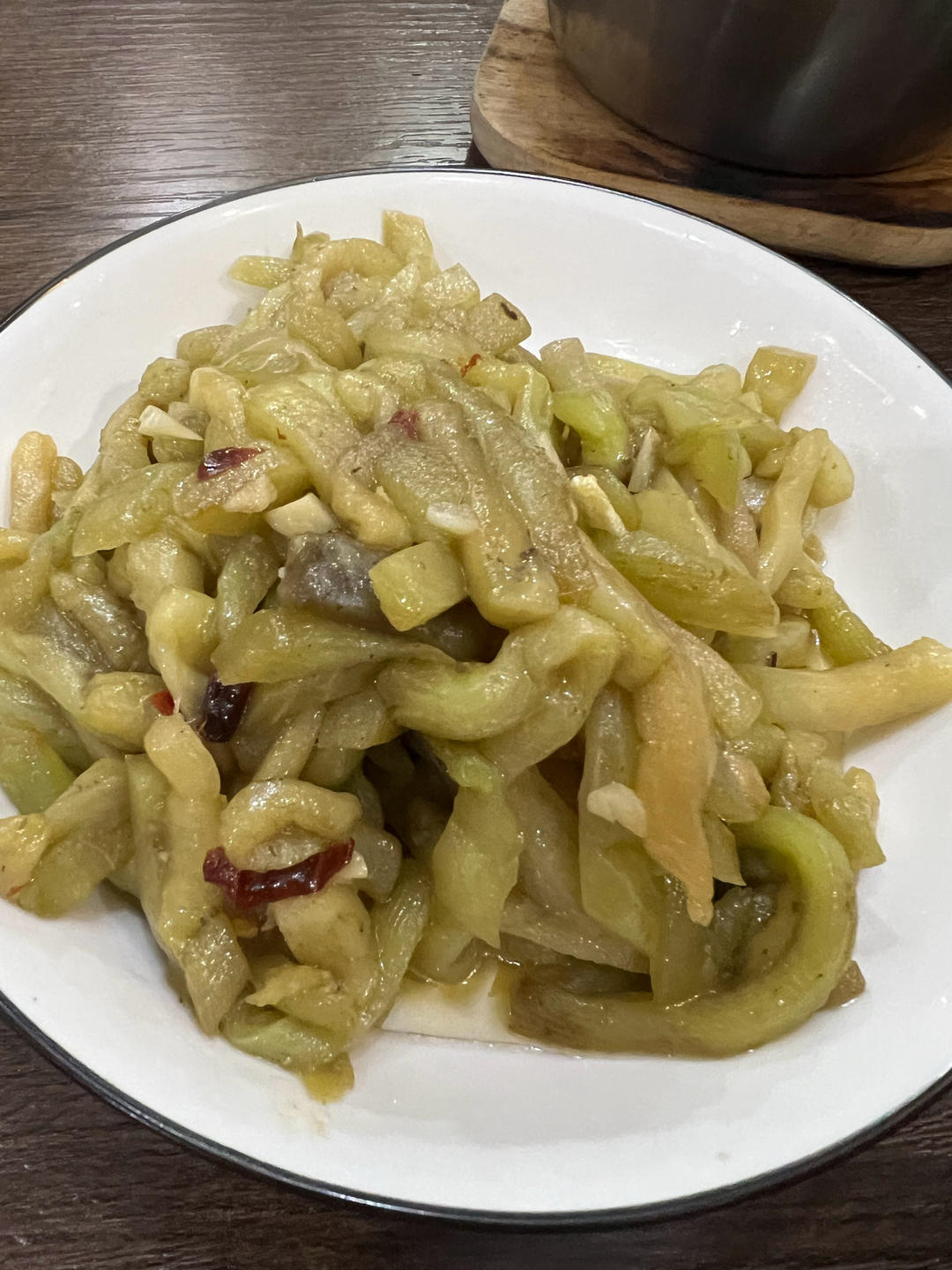 青椒炒圆茄子