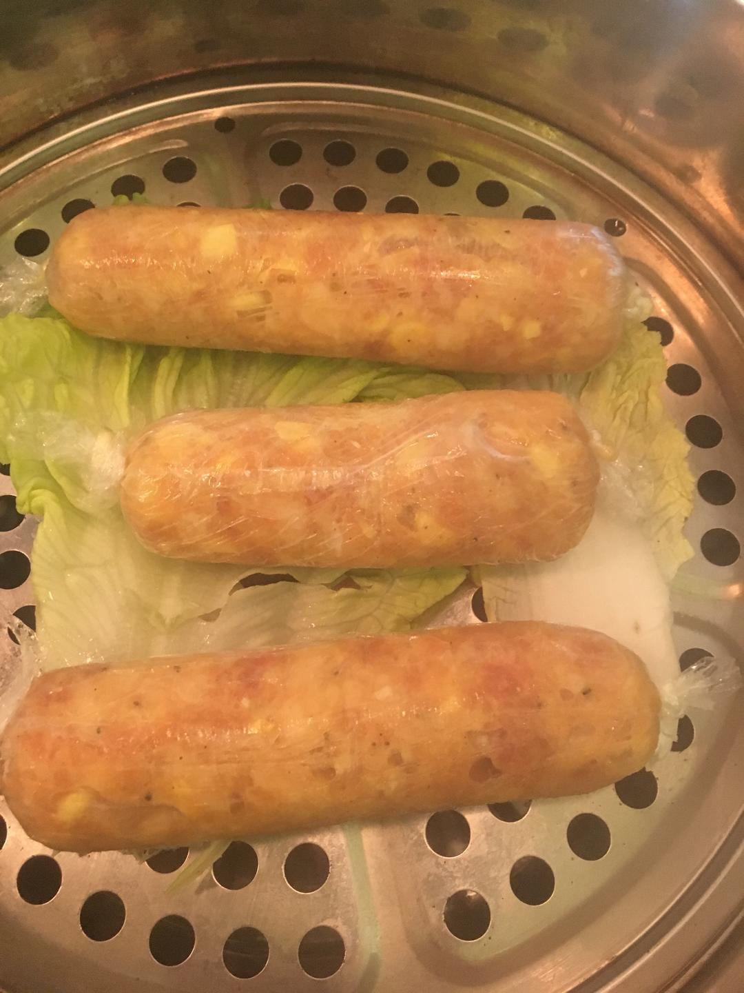 自制玉米猪肉火腿肠的做法