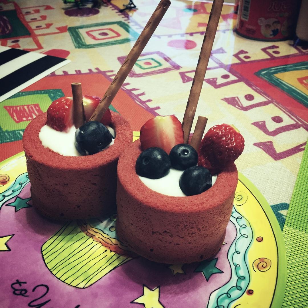 海绵蛋糕水果杯（chefmade堡尔美克模）