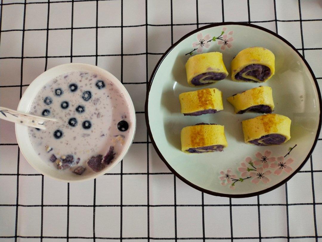 紫薯鸡蛋卷
