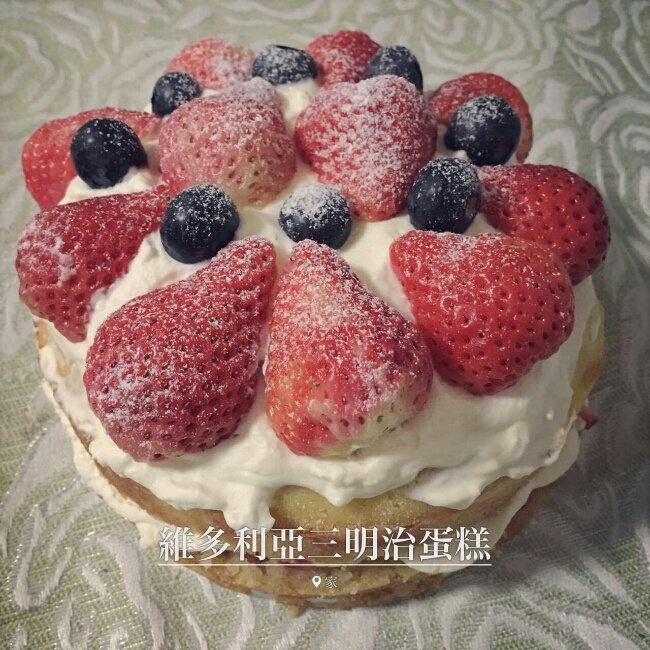 victoria sponge sandwith 维多利亚海绵三明治蛋糕