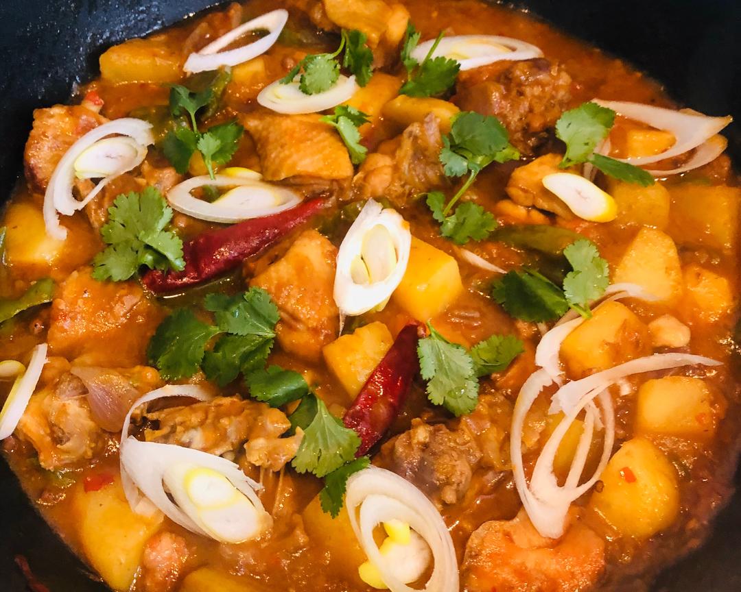 大盘鸡（拌面）的做法