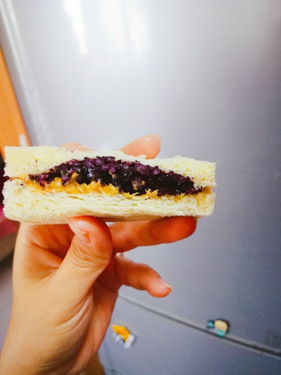 低卡版网红紫米面包/紫米乳酪三明治（附自制炼乳做法） ｜#Healthybreakfast#