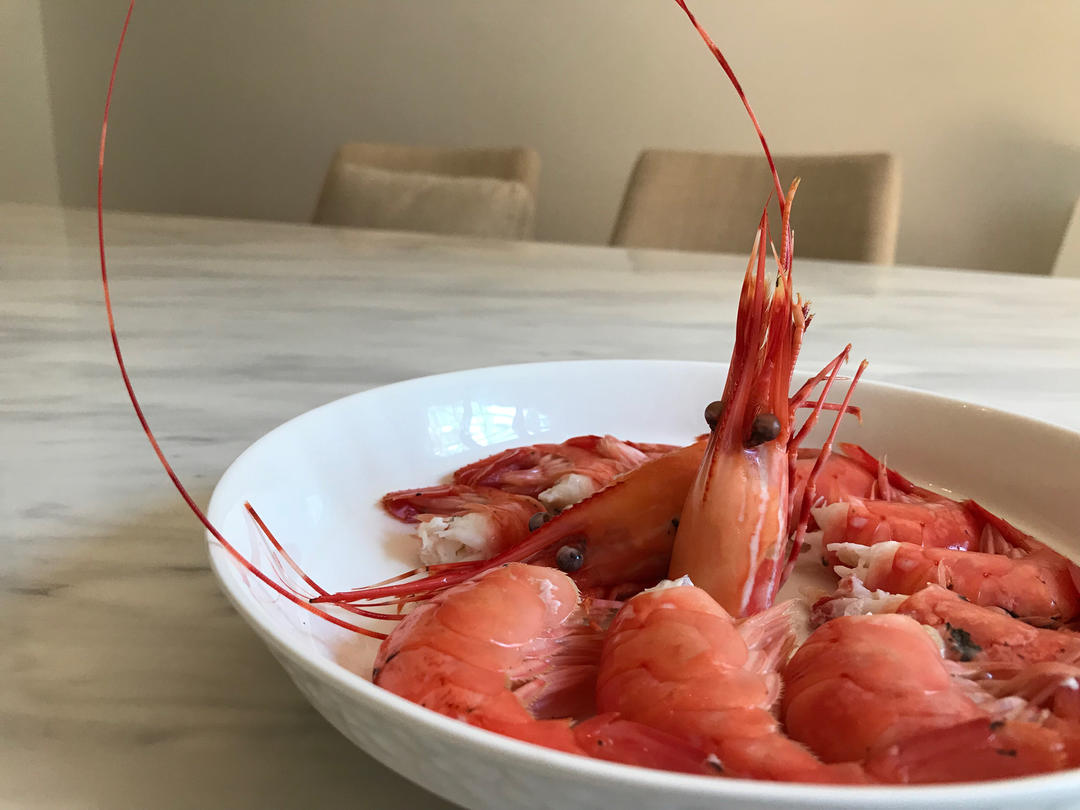 最简单的白灼虾（水煮）盐水基尾虾