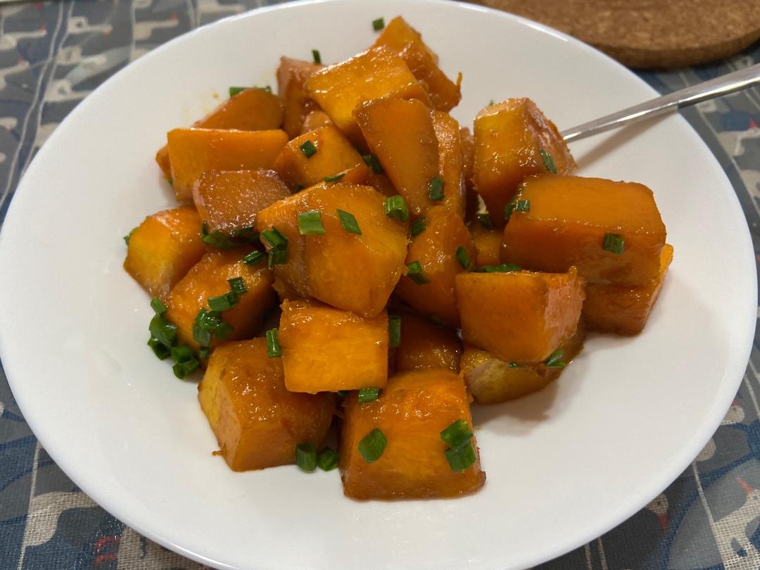 0人做过这道菜一只爱美食的呆呆用料焖烧南瓜的做法南瓜切小块,放入油