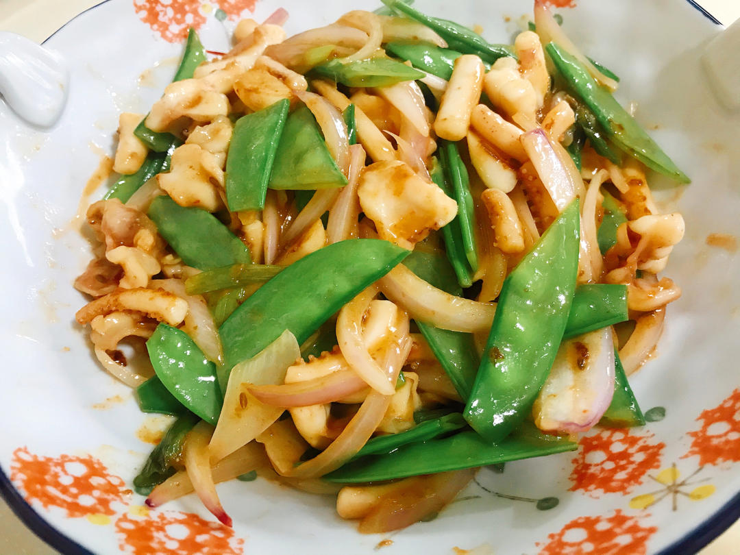 香甜食蔬炒鱿鱼