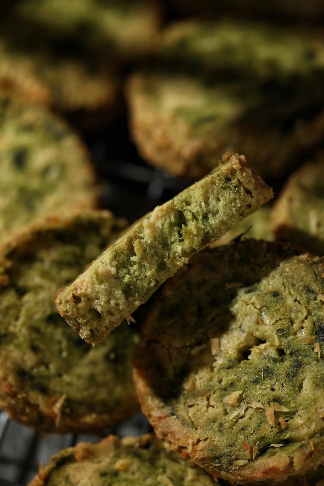 91椰香艾草饼干99 免打发6015这么做酥松又可口6015保姆