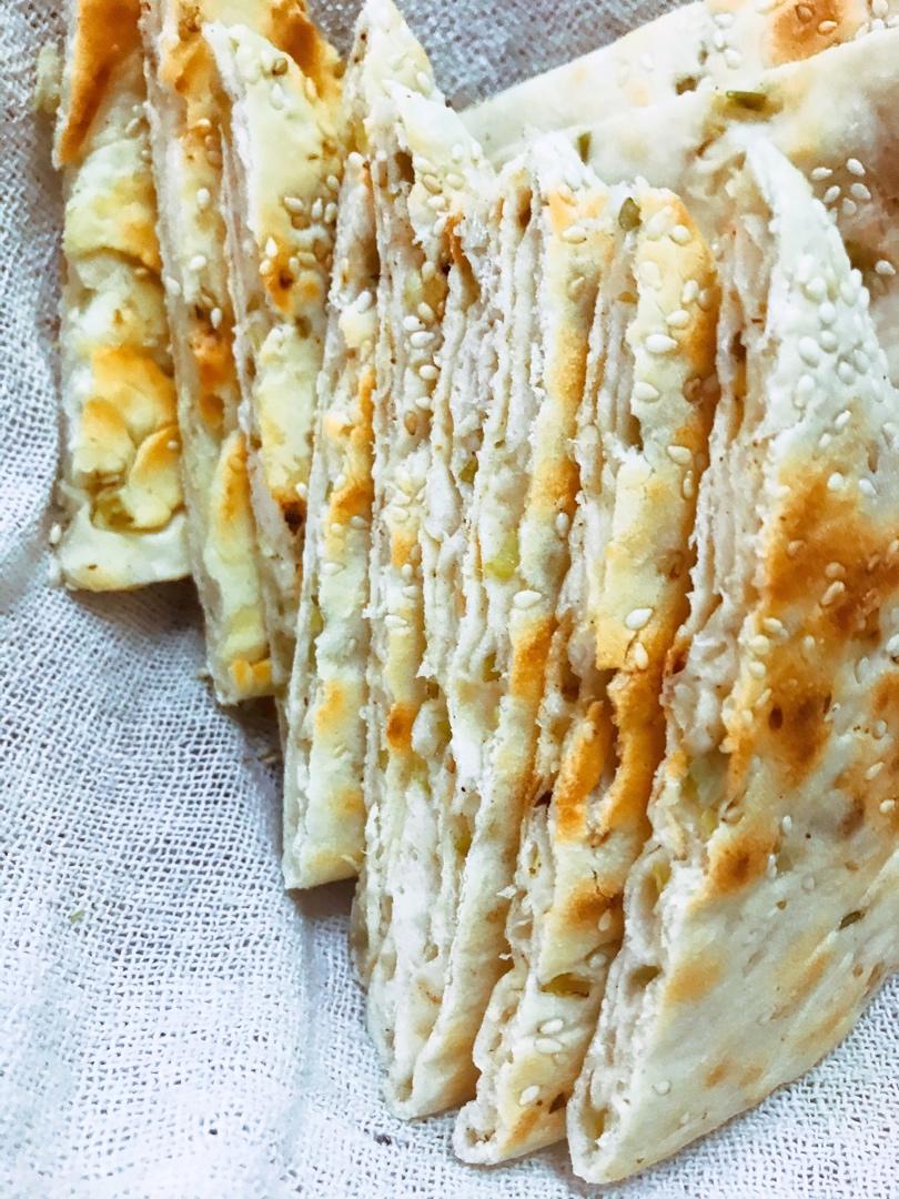 千层发面葱花饼