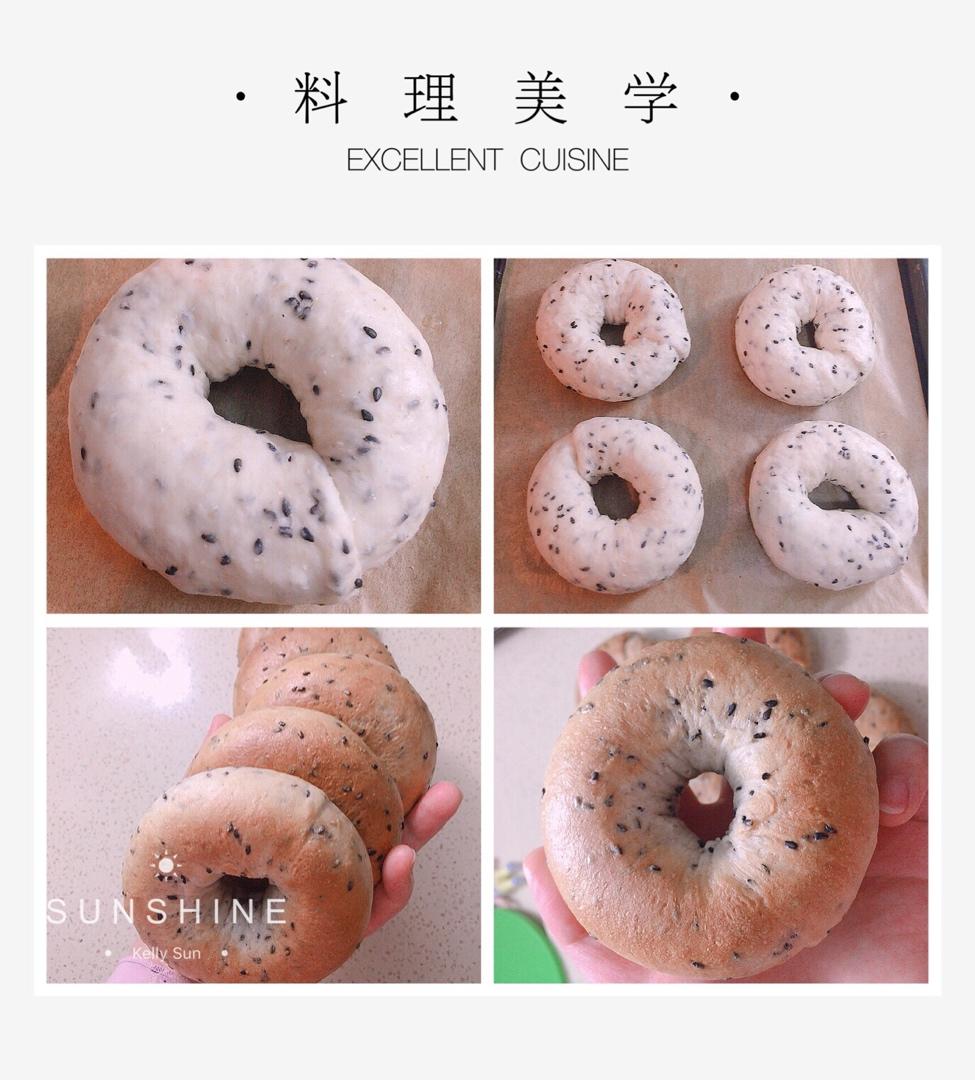 黑芝麻全麦贝果
