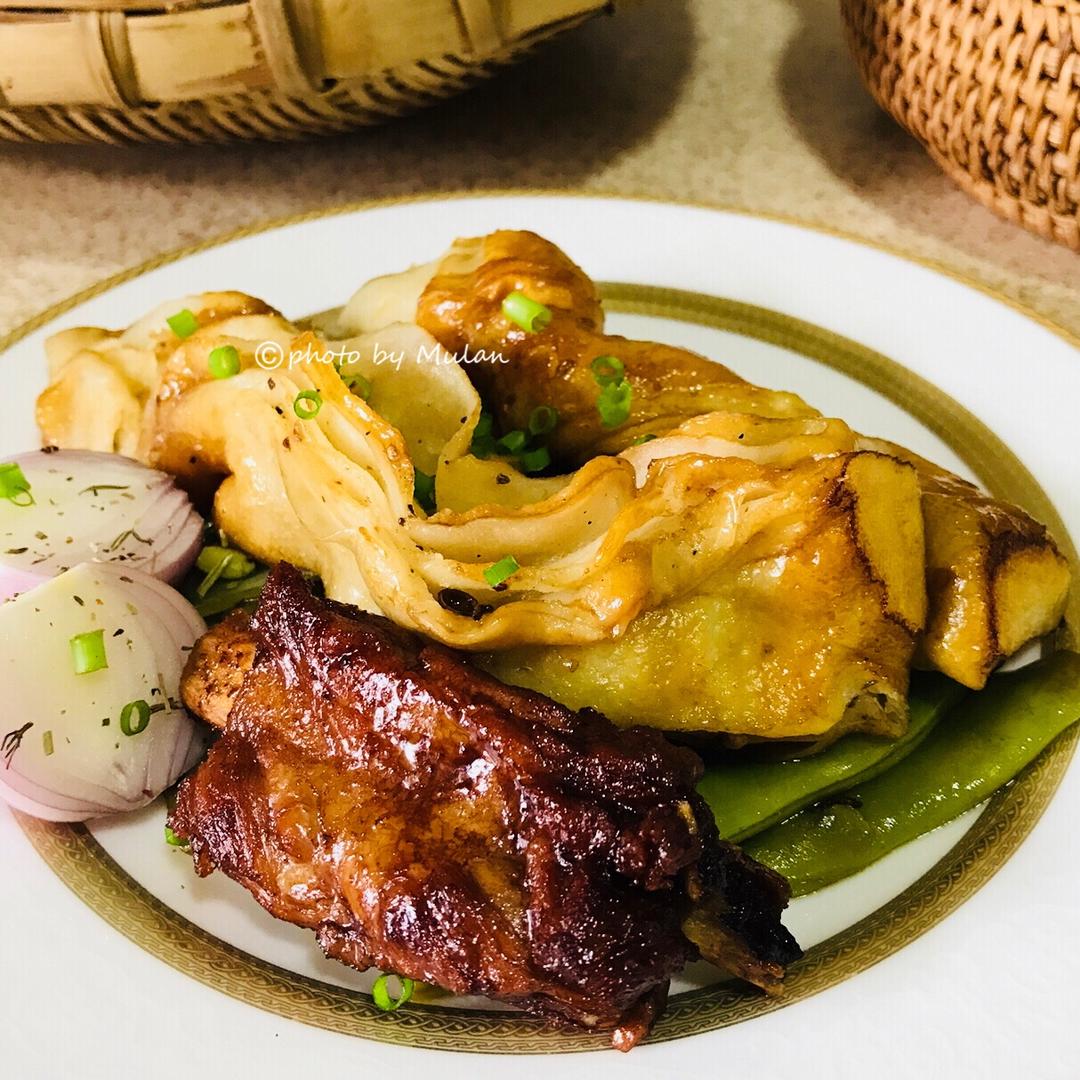 肉锅粘卷子