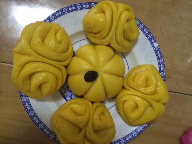 南瓜花卷馒头