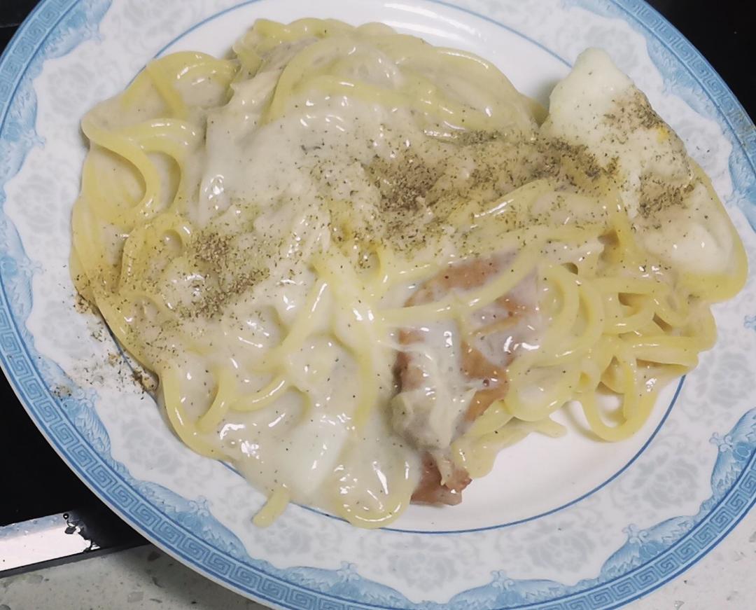 简易版奶油意面