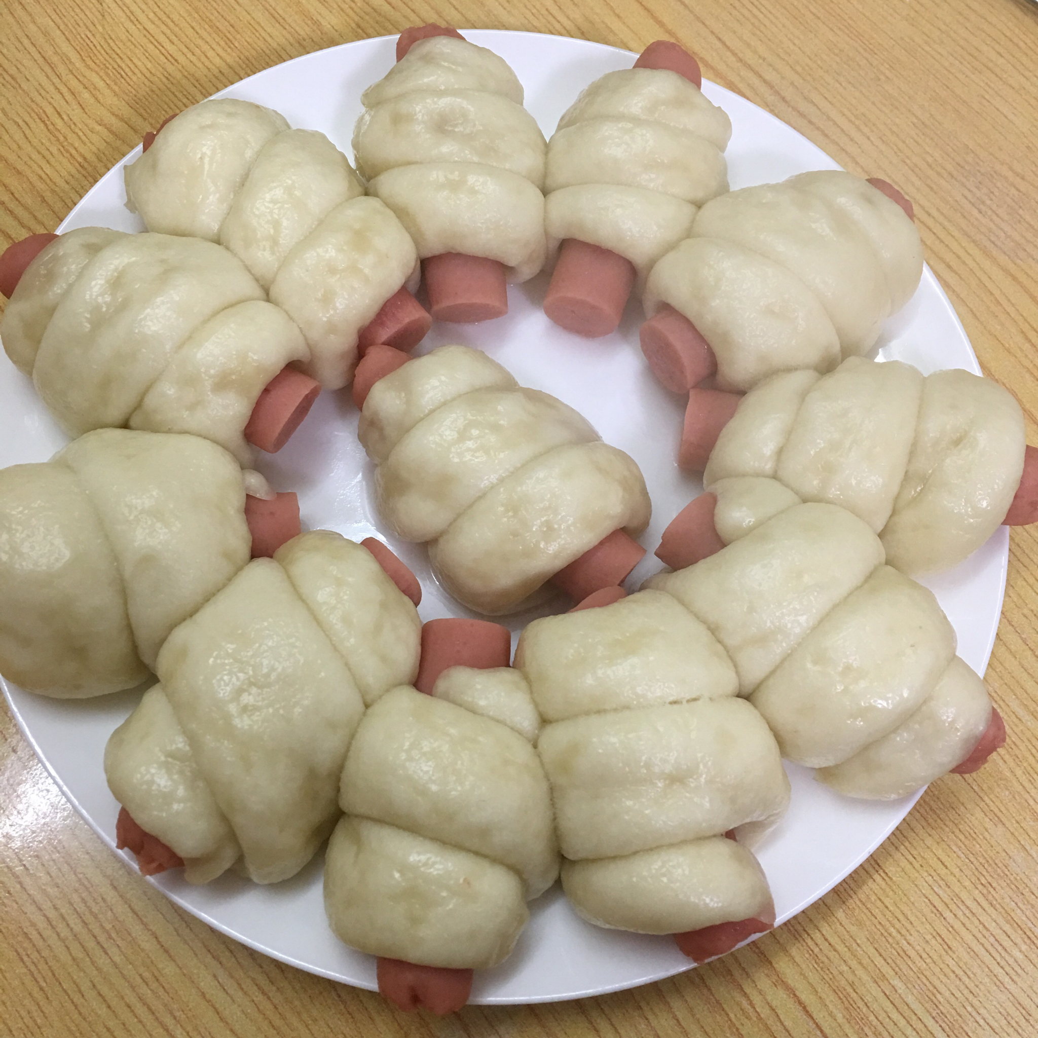 jojolxy做的快手火腿卷～一次发酵