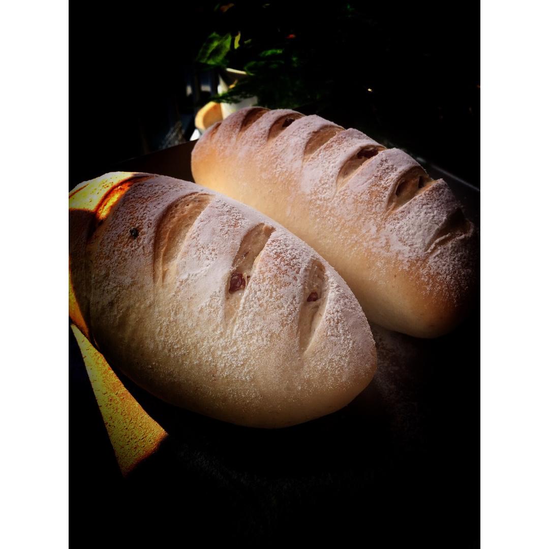 香喷喷的全麦培根面包