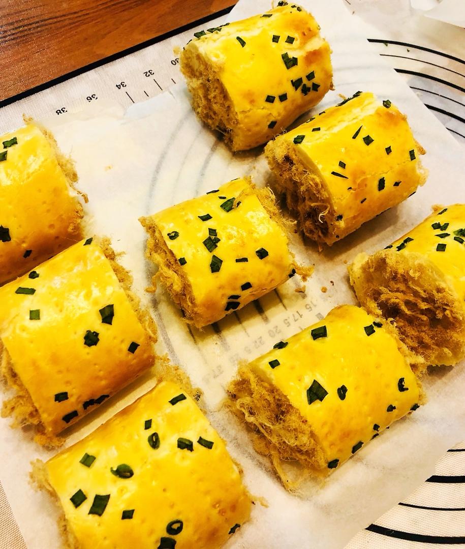 回忆的味道---肉松面包卷