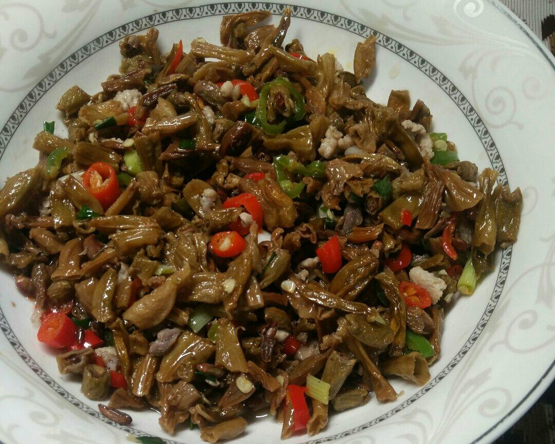 干豆角炒肉沫的做法